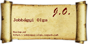Jobbágyi Olga névjegykártya