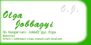 olga jobbagyi business card